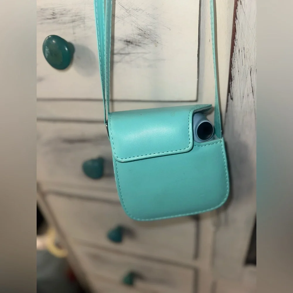 Polaroid instax mini plus 7 new without box camera bag Tiffany blue
